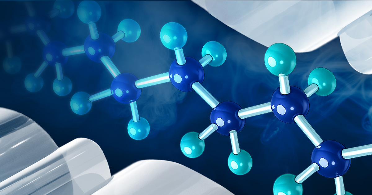 Molecules of PTFE