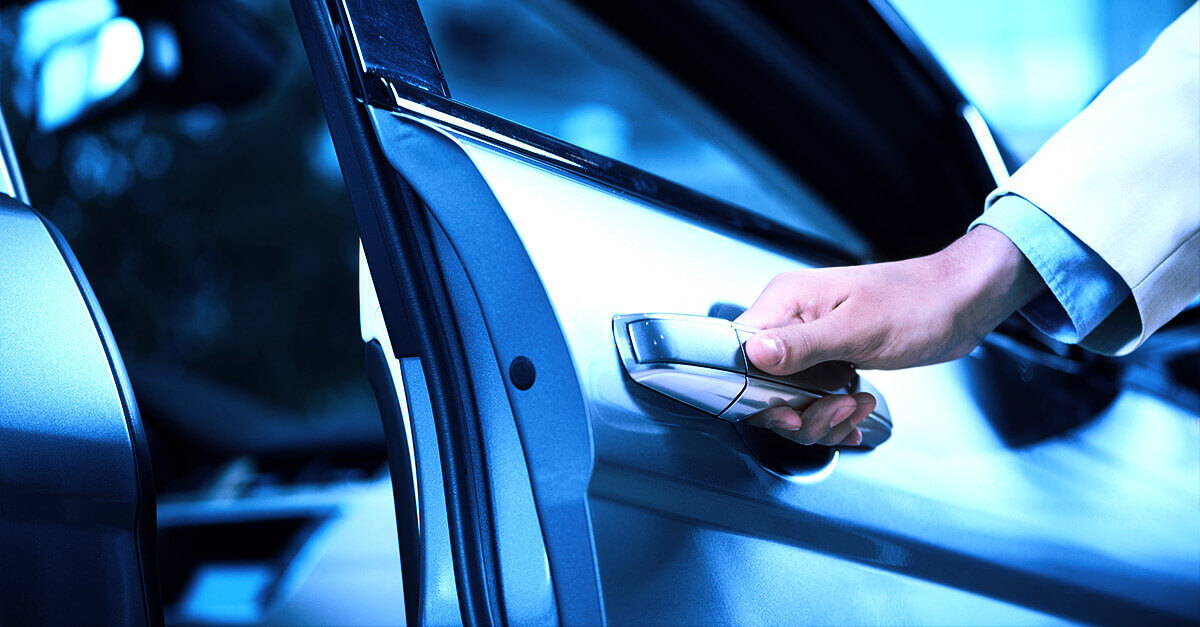 Hand opening car door