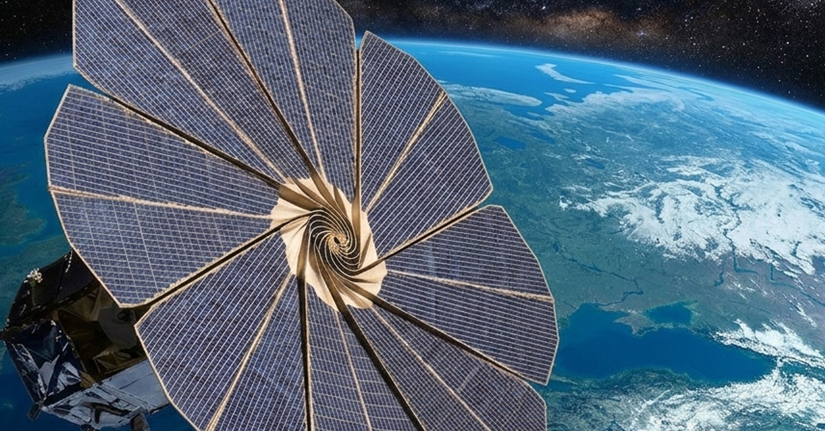 Conceptual rendering of a deployable space structure.