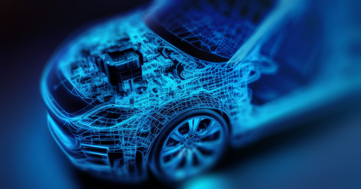 Artistic rendering of car engine
