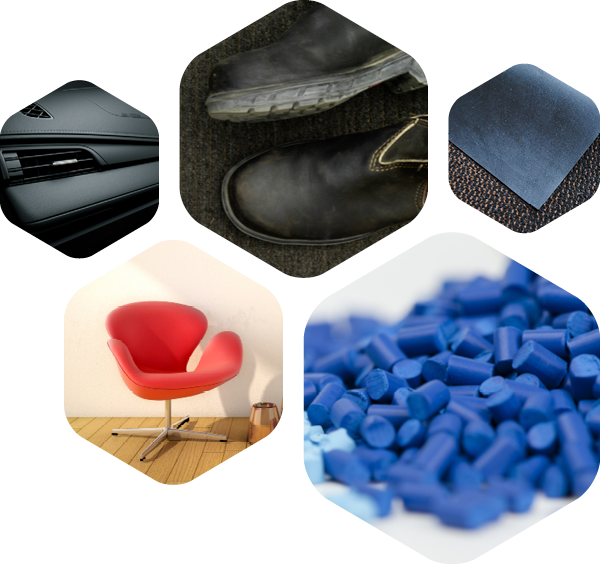 Products made via foam curing: Footwear, doormat, shoe soles, furniture, automotive composites.