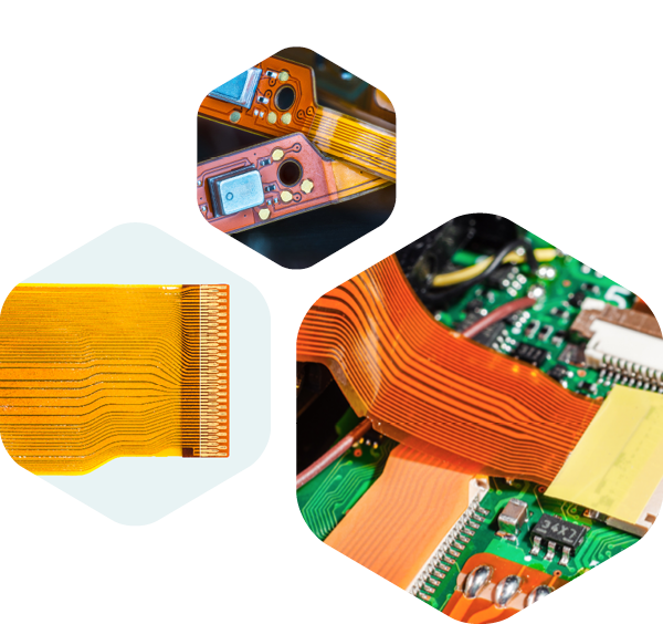 Images of Flexible Printed Circuit Boards in context.