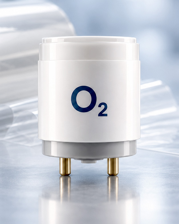 Digital rendering of oxygen galvanic sensor