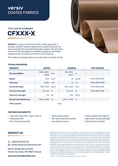 Visual sample of Versiv technical data sheet