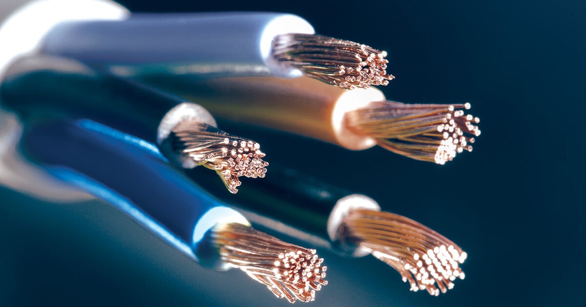 Close-up on low-noise cables.